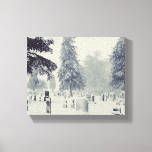 Winter Cemetery Canvastryck