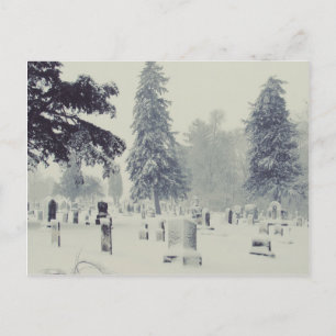 Winter Cemetery Vykort