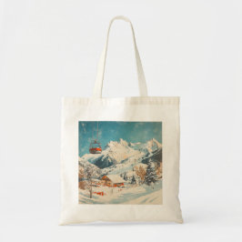Winter Chalet Escape Tote Tygkasse