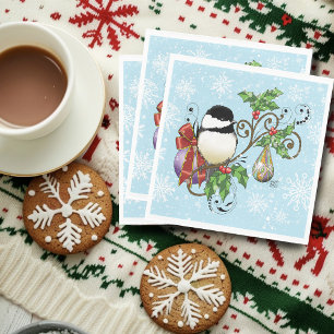 Winter Chickadee-jul Pappersservett
