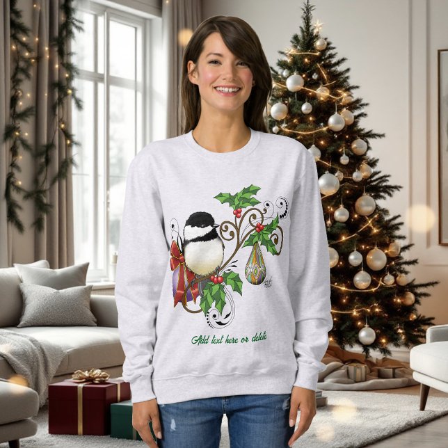 Winter Chickadee-jul T Shirt (Skapare uppladdad)