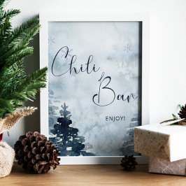 Winter chili pub poster