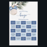 Winter Chinoiserie Bow Bingo Games Card<br><div class="desc">Winter Chinoiserie Möhippa Games Card,  julspelskort för Möhippor.</div>