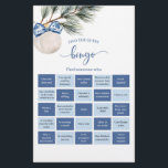 Winter Chinoiserie Bow Bingo Games Card<br><div class="desc">Winter Chinoiserie Möhippa Games Card,  julspelskort för Möhippor.</div>