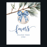 Winter Chinoiserie Bow Favors Party-tecken Poster<br><div class="desc">Winter Chinoiserie Bow Möhippa Party Sign,  Chinoiserie Möhippa Favors Party-signatur,  Möhippa till julklapp för Party-signatur,  ta Poster av en favorit.</div>