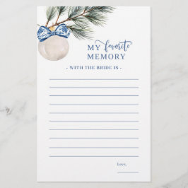 Winter Chinoiserie Bow My Favorite Memory Game