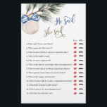 Winter Chinoiserie Bow sa att hon sa att spel<br><div class="desc">Winter Chinoiserie Möhippa Games Card,  julspelskort för Möhippor.</div>