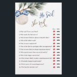 Winter Chinoiserie Bow sa att hon sa att spel<br><div class="desc">Winter Chinoiserie Möhippa Games Card,  julspelskort för Möhippor.</div>