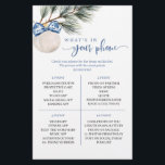 Winter Chinoiserie Bow What's in your Mobil Game<br><div class="desc">Winter Chinoiserie Möhippa Games Card,  julspelskort för Möhippor.</div>