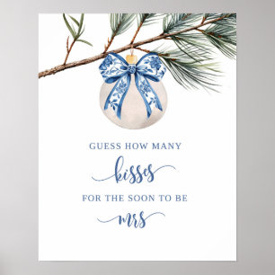 Winter Chinoiserie gissar hur många Kisses-spelsig Poster