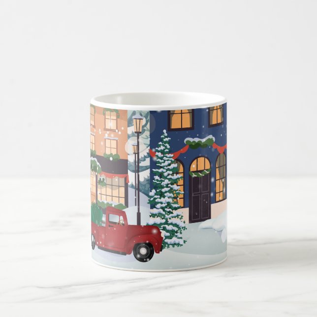 Winter christmas-artikelscen kaffemugg (Center)