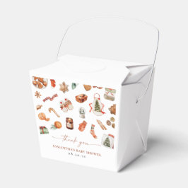 Winter Christmas Baby Shower Favor Box Presentaskar