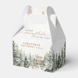 Winter Christmas Baby Shower Favor Box Presentaskar