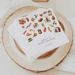 Winter Christmas Baby Shower Paper Napkins Pappersservett