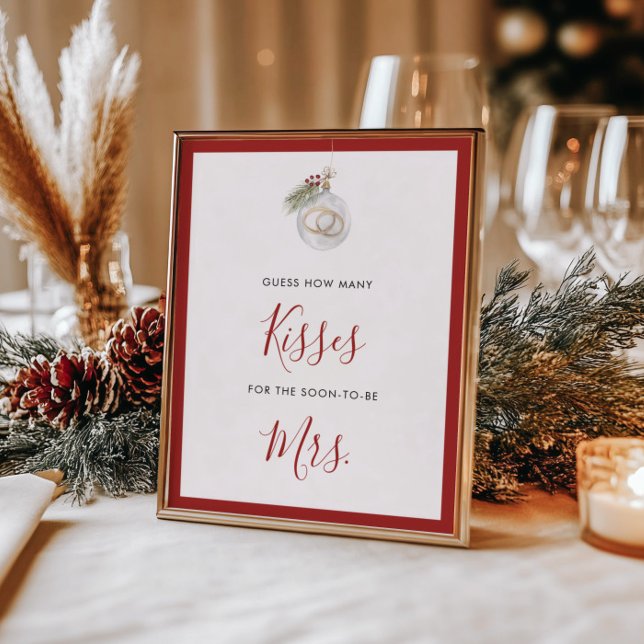 Winter Christmas Ornament Guess How Many Poster (Skapare uppladdad)