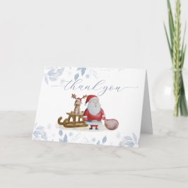 Winter Christmas Sleigh Moose Santa Baby Shower Tack Kort
