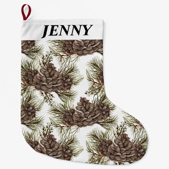 WINTER CHRISTMAS VIBES stora julklump Stor Julstrumpa (Framsidan)