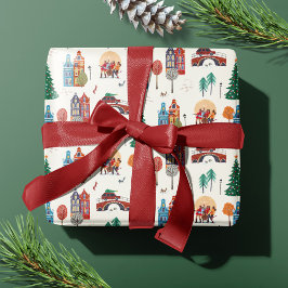 Winter City Helgdag jul Party Presentpapper