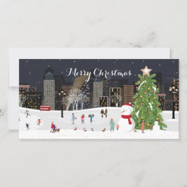 Winter City Wonderland-julscenen med Photo
