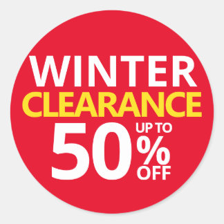 Winter Clearance 50 % AV FEMTE Small Business Runt Klistermärke
