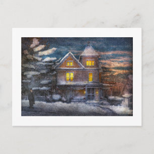 Winter - Clinton, NJ - A Victorian Jul Helg Vykort