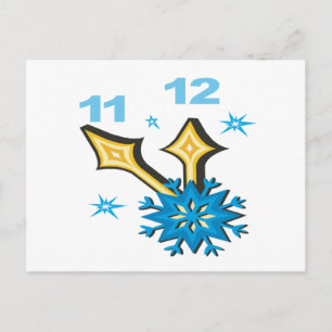 Winter Clock Vykort