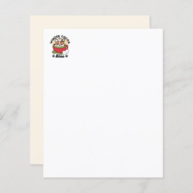 Winter Cocoa Bliss - Cute Hund in Mugg Design (Fram/baksida)