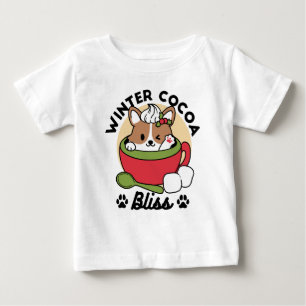 Winter Cocoa Bliss - Cute Hund in Mugg Design T Shirt