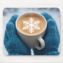 Winter Coffee With Mittens and Snowflake Musmatta