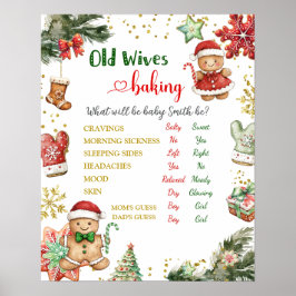 Winter Cookies Gender Reveal Old Wives Tales Poste Poster