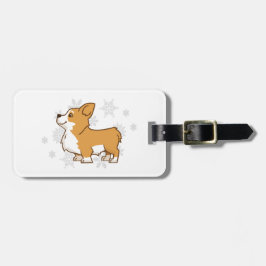 Winter Corgi Luggage Tag Bagagebricka