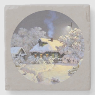Winter Cottage Stenunderlägg