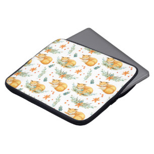 Winter Cottagecore Sleeping Fox Laptop sleeve