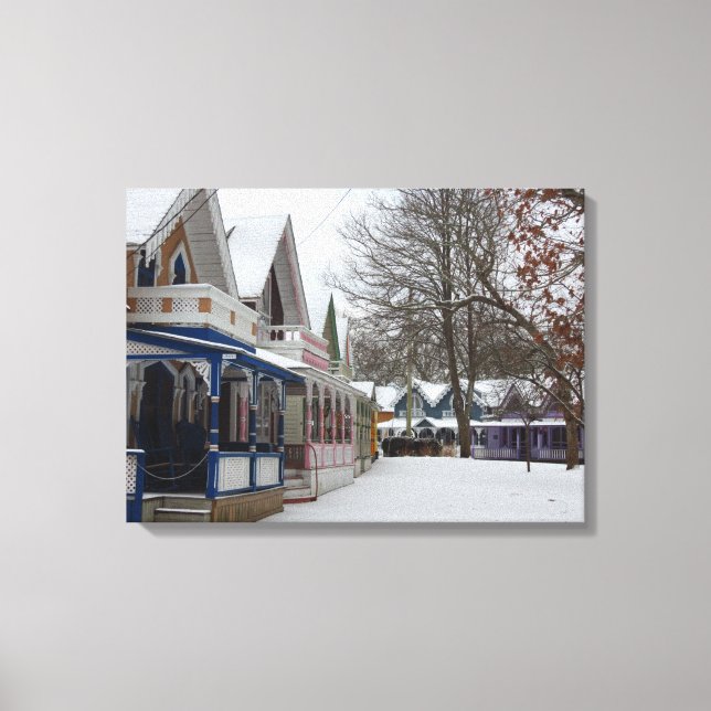 Winter Cottages - Martha's Vineyard Canvastryck (Framsida)