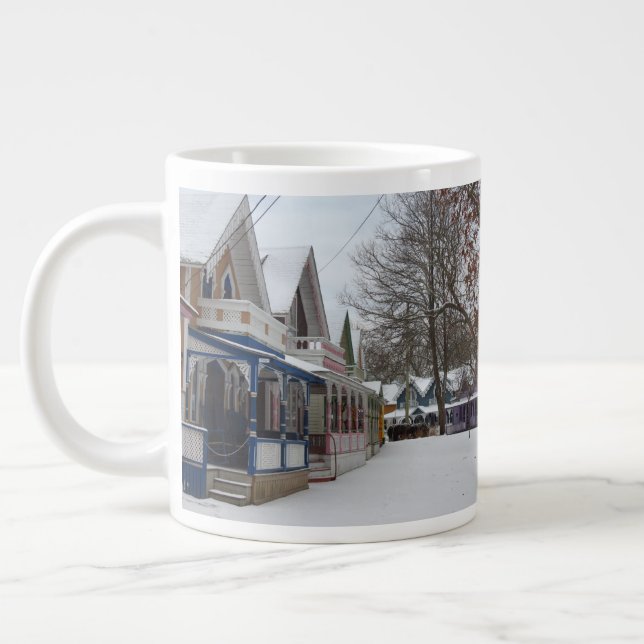 Winter Cottages - Martha's Vineyard Jumbo Mugg (Vänster)