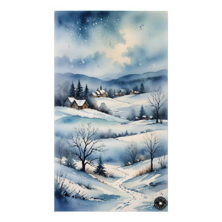 Winter Countryside Print Fototryck