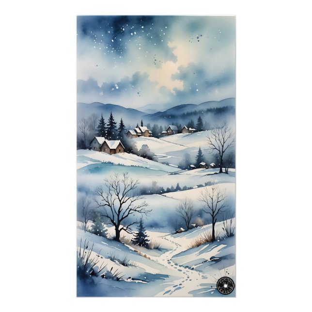 Winter Countryside Print Fototryck (Framsidan)