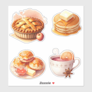 Winter cozy Breakfast Sticker Sheet Klistermärken