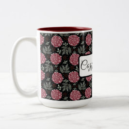 Winter Cozy Roses Floral Coffee Mug Två-Tonad Mugg