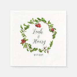 Winter Cranberry Cocktail Napkins Pappersservett