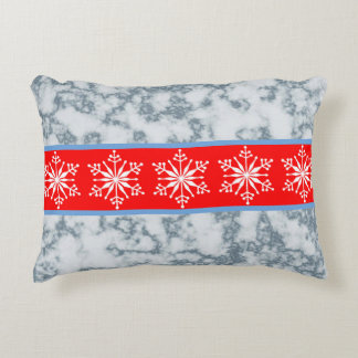 Winter Cushion Design with Snöflingor and Ice. Prydnadskudde