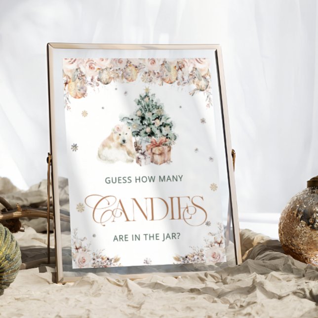 Winter Cute-Polarna gissar hur många kanter det fi Poster (Skapare uppladdad)