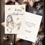 Winter Cute Sparrow Illustration<br><div class="desc">Vattenfärg Hand-målad av Kredas. Anpassa den med din titel,  önskemål och familj namn.</div>