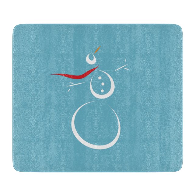 Winter Cyan Cute Snögubbe (Framsidan)
