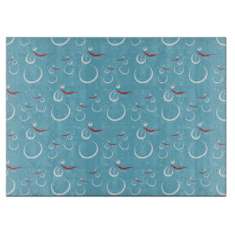 Winter Cyan Cute Snögubbe-familjen Mönster