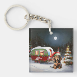 Winter Dachshund Caravan jul Äventyr