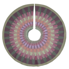 Winter Dahlia i Warm Muted Färg Julgransmatta Borstad Polyester