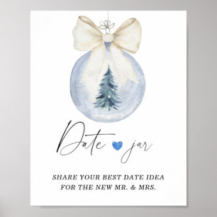 Winter date night-idéer. Möhippan Date burk Poster