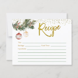 Winter Deck Möhippa Recipe Card Inbjudningar