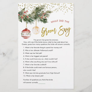 Winter Deck the Halls Möhippa What Groom say